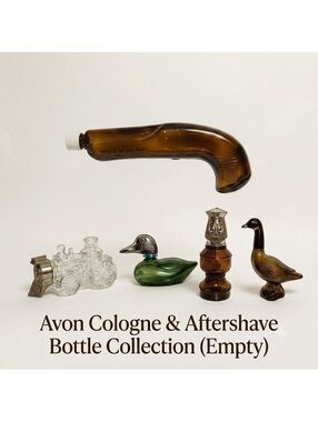 Avon Vintage Cologne & Aftershave Bottle Collection / Empty / Lot of 5